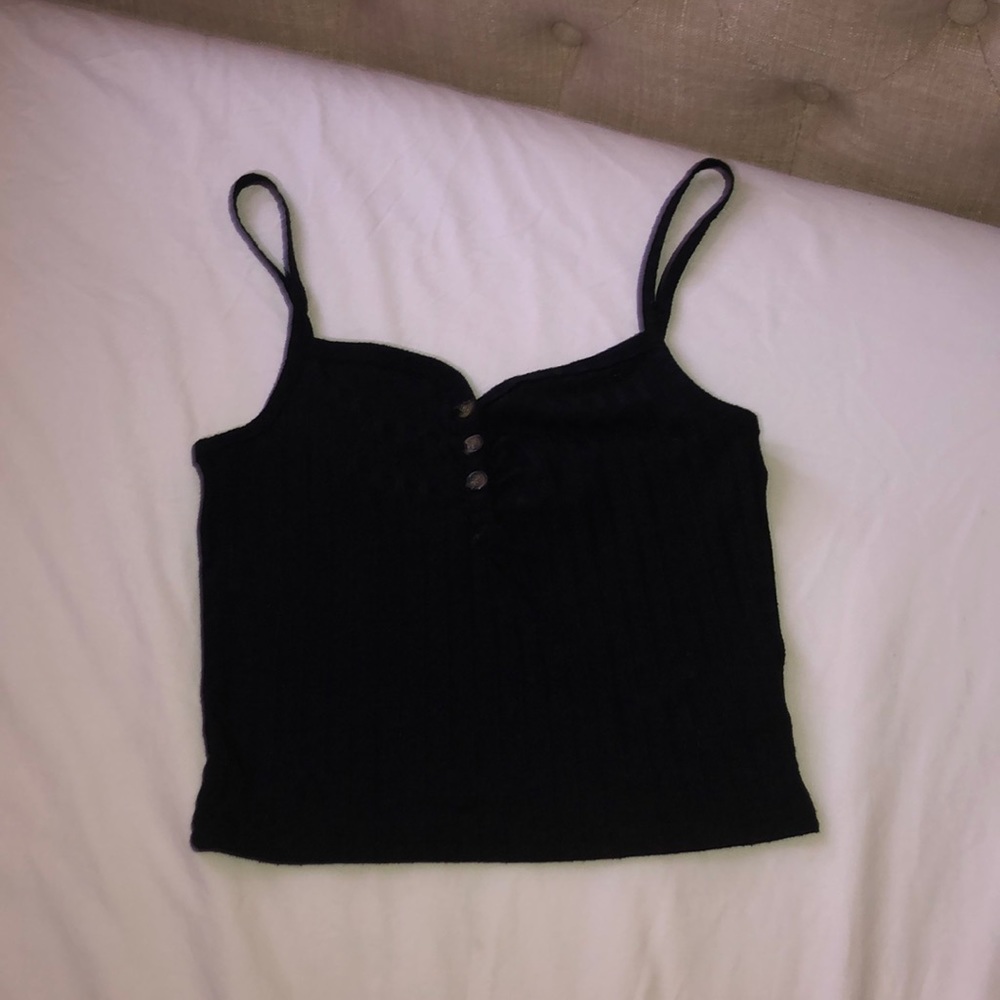 Top Shop Black Cropped Tank Top